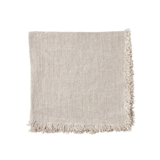 Bilbao Fringe Linen Dinner Napkin - Lip Service Napkins